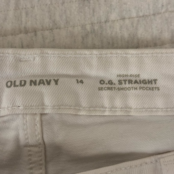 Old Navy OG Straight White Jeans 14 - Picture 3 of 5